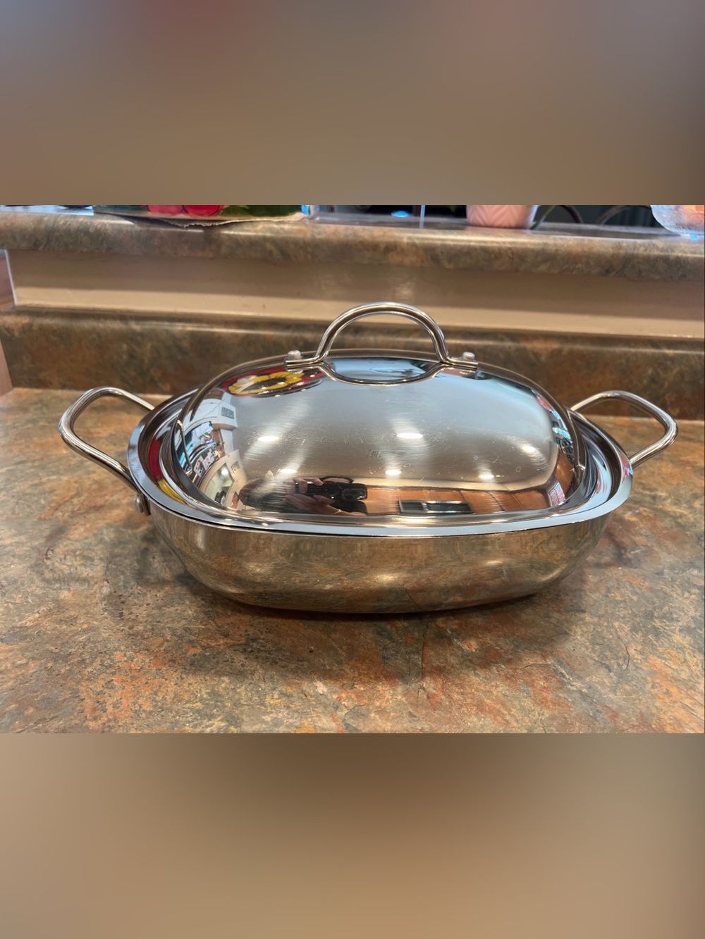 Farberware Roaster 5 Qt 18/10 Stainless Steel Impact Bonded Even Heat Distrib